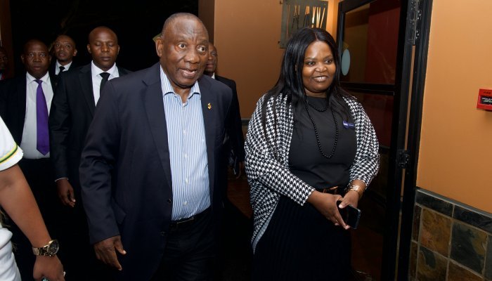 President Cyril Ramaphosa with GIBS Luleka Mzamo